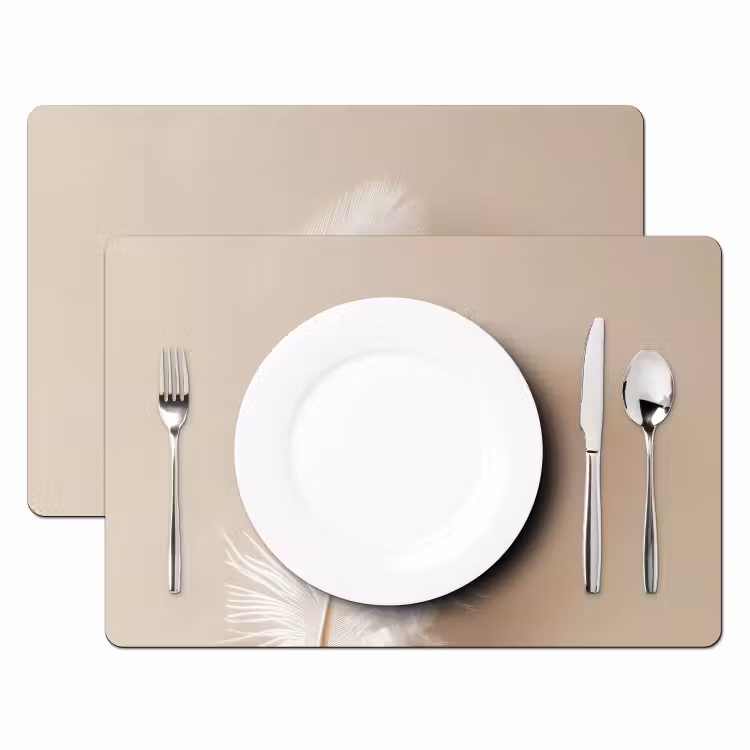 Placemat vinyl - Veer - Minimalistisch - Roze — 2