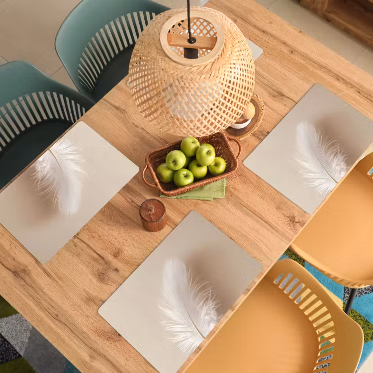 Placemat vinyl - Veer - Minimalistisch - Roze — 3
