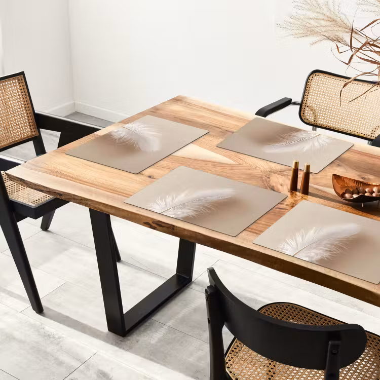 Placemat vinyl - Veer - Minimalistisch - Roze — 4
