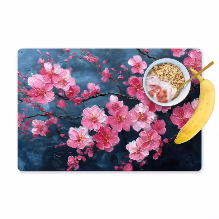 Placemat vinyl - Bloem - Bloesems - Roze - Abstract — 1