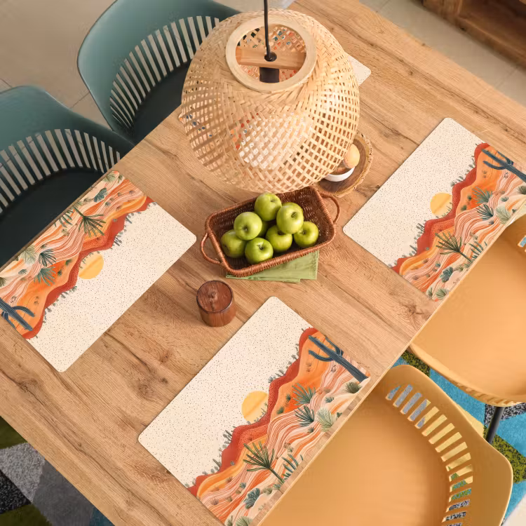 Placemat vinyl - Landschap - Heuvels - Zonsondergang — 3