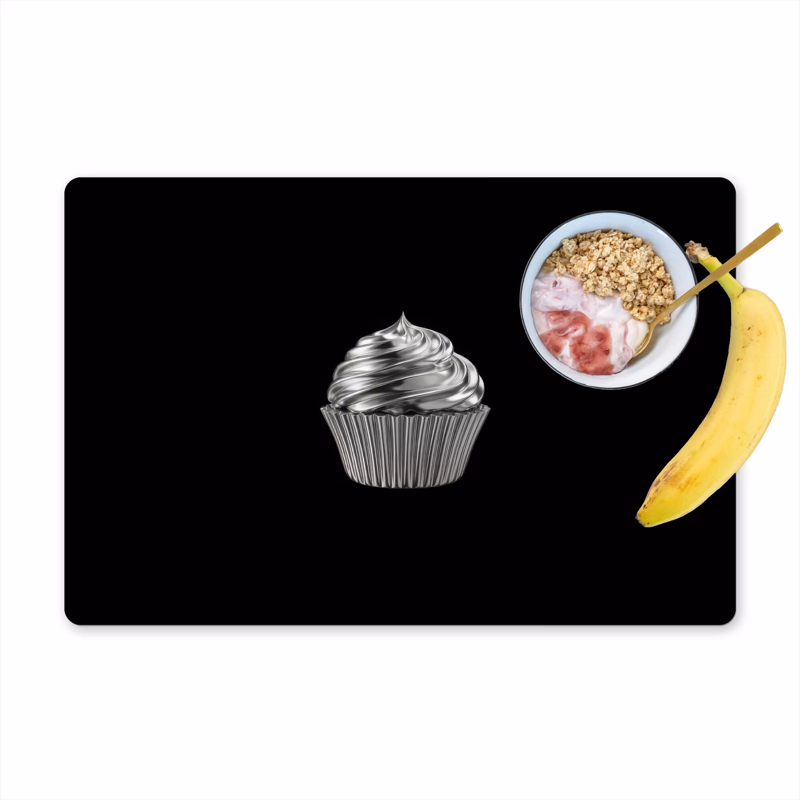 Placemat vinyl - Cupcake - Luxueus - Zilver — 1