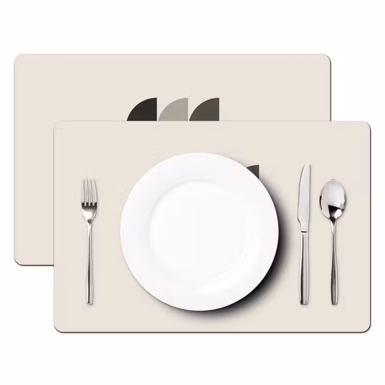 Placemat vinyl - Halve cirkels - Aardetinten - Grafisch — 2