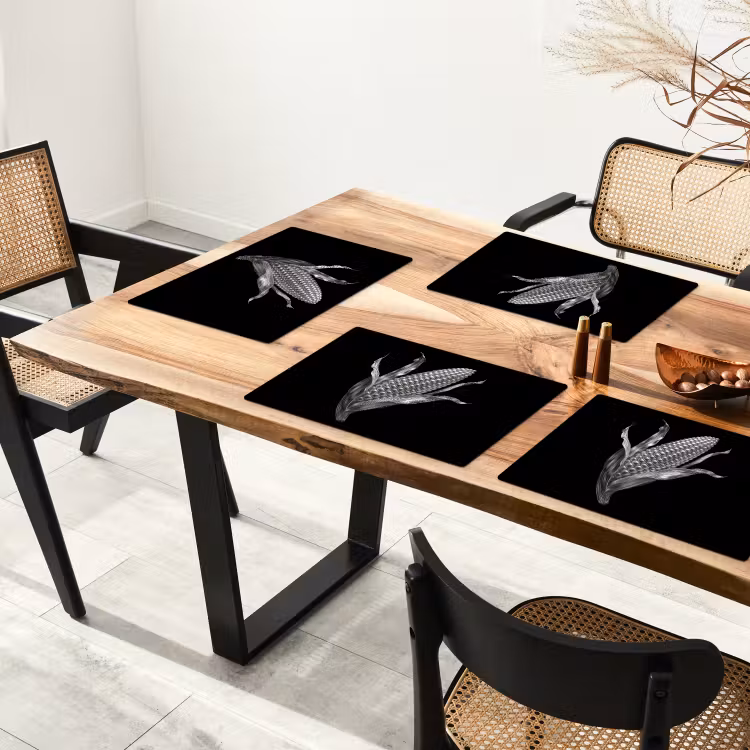 Placemat vinyl - Maïskolf - Glanzend metaal - Elegant — 4