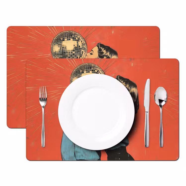Placemat vinyl - Vrouw - Retro - Discobal - Kus — 2