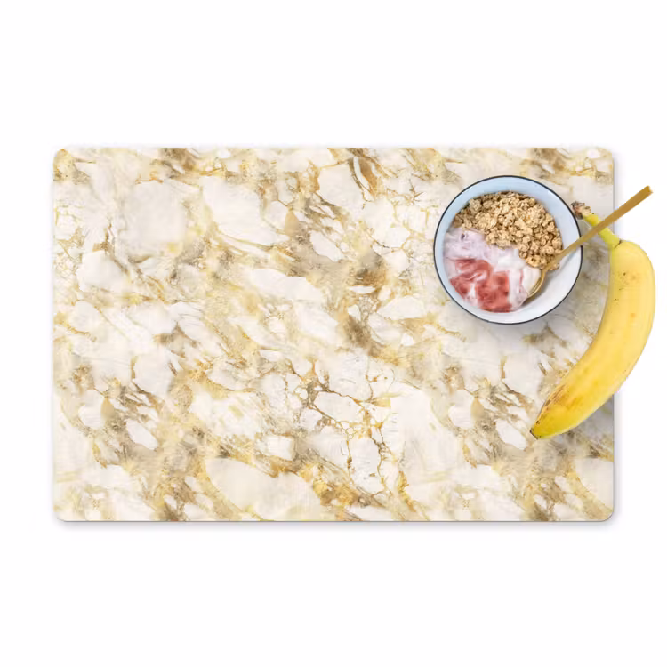 Placemat vinyl - Warm - Gouden - Marmer - Patroon — 1