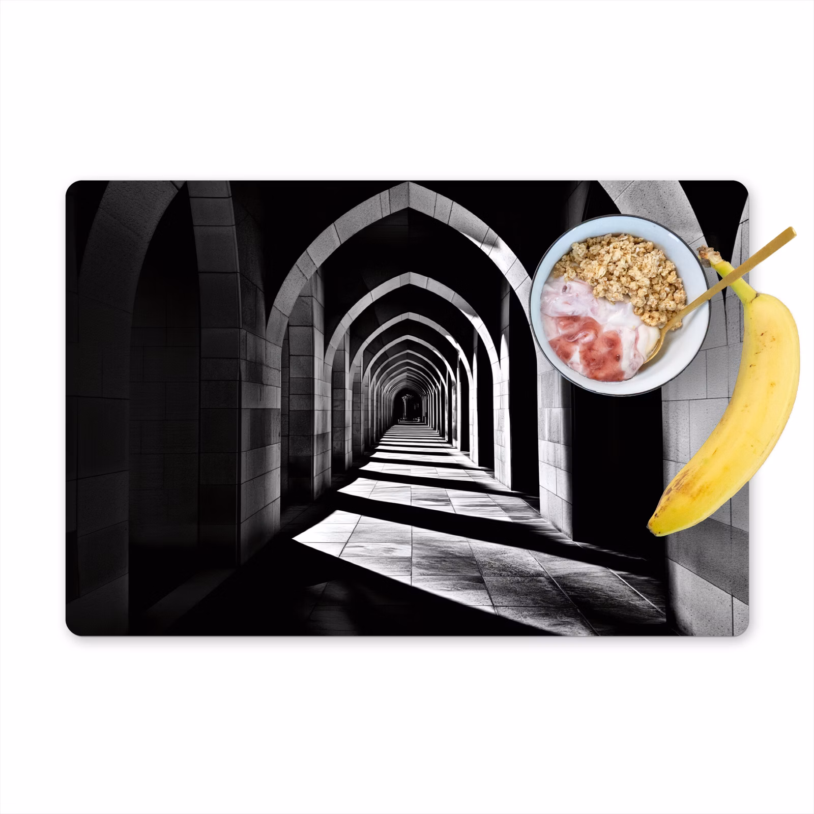 Placemat vinyl - Gang - Bogen - Schaduw - Diepte — 1