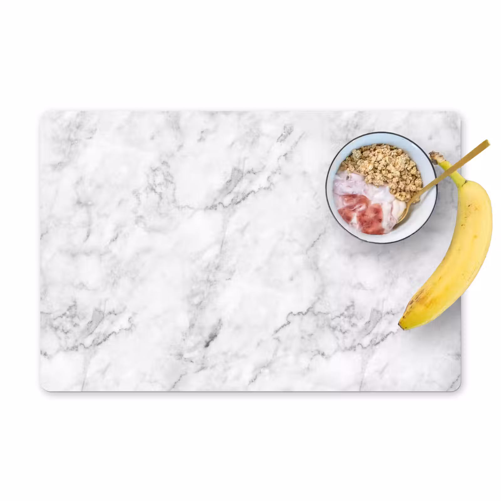 Placemat vinyl - Klassiek - Marmer - Aders - Grijs — 1