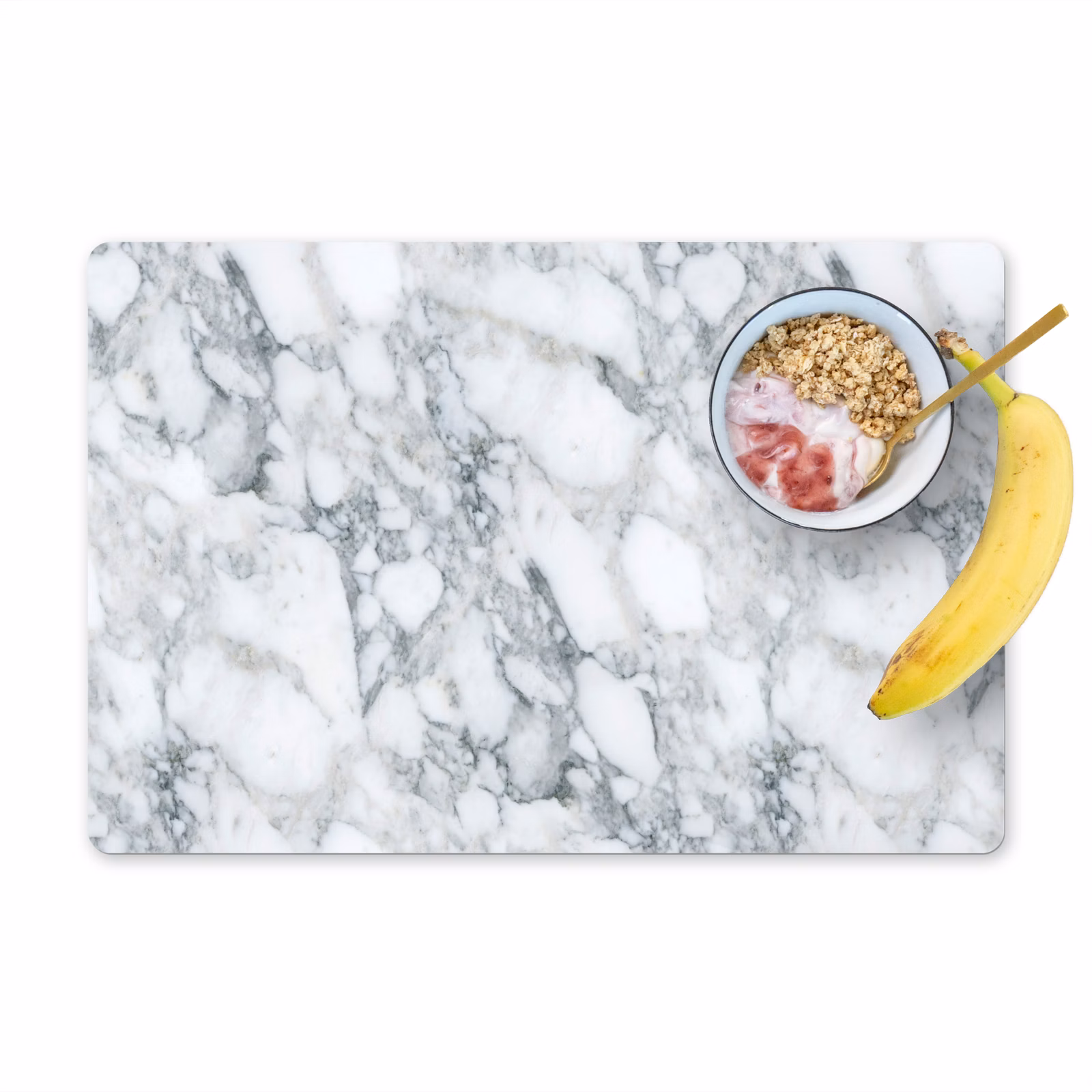 Placemat vinyl - Mozaïek - Marmer - Wit - Onregelmatig — 1