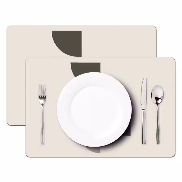 Placemat vinyl - Aardetinten - Abstracte compositie - Eenvoudige vormen — 2