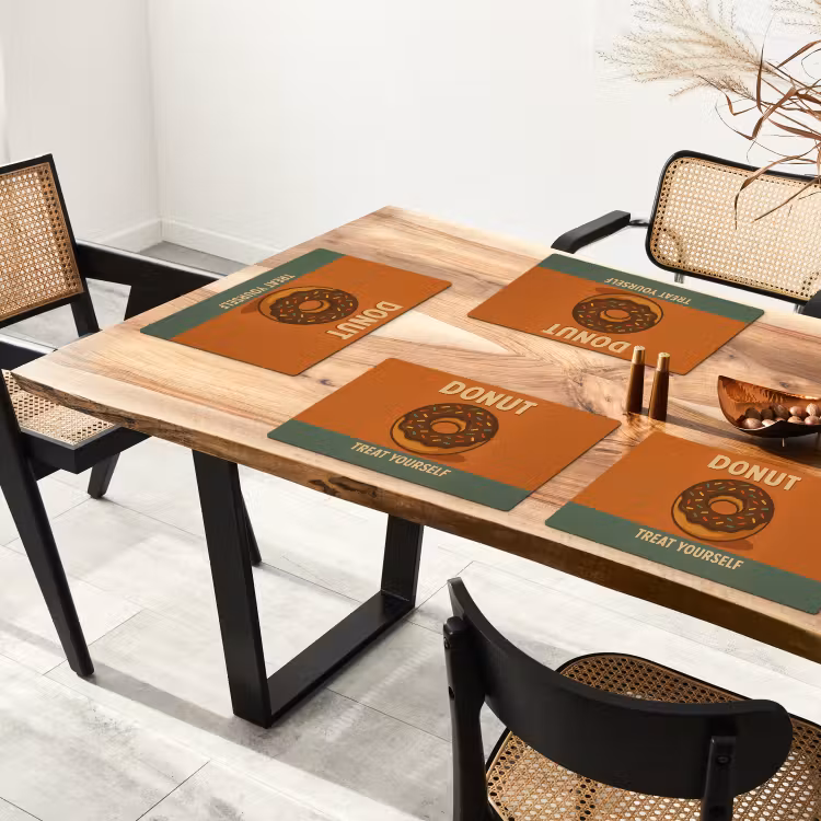 Placemat vinyl - Donut - Spikkels - Kleurrijk - Quote — 4