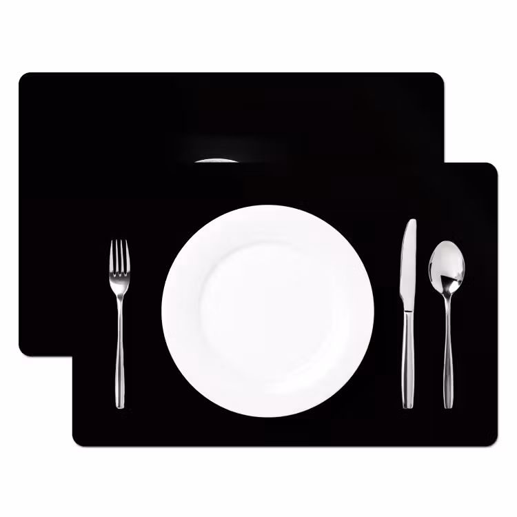 Placemat vinyl - Maan - Hemel - Zwart - Schaduw — 2