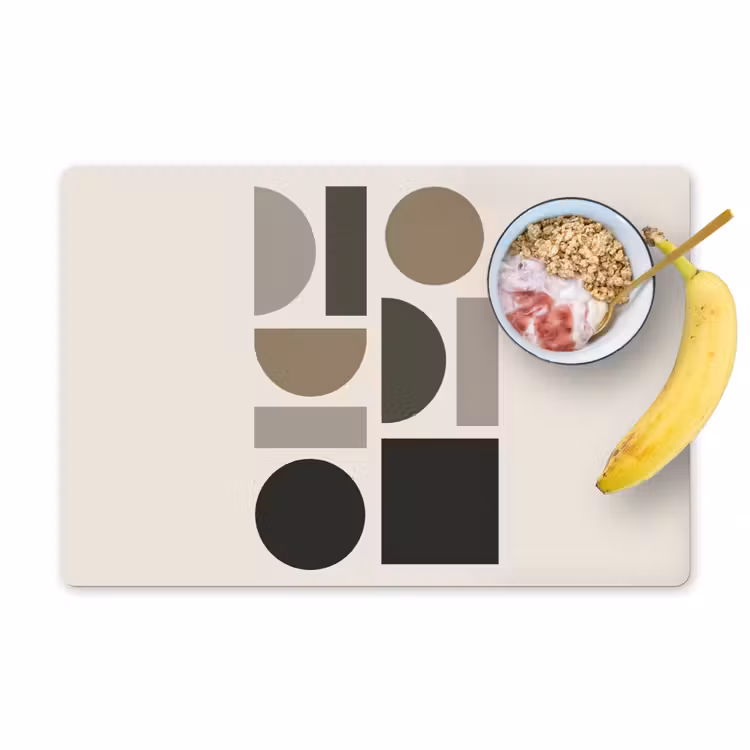 Placemat vinyl - Natuurlijke tinten - Grafisch - Verticale compositie — 1