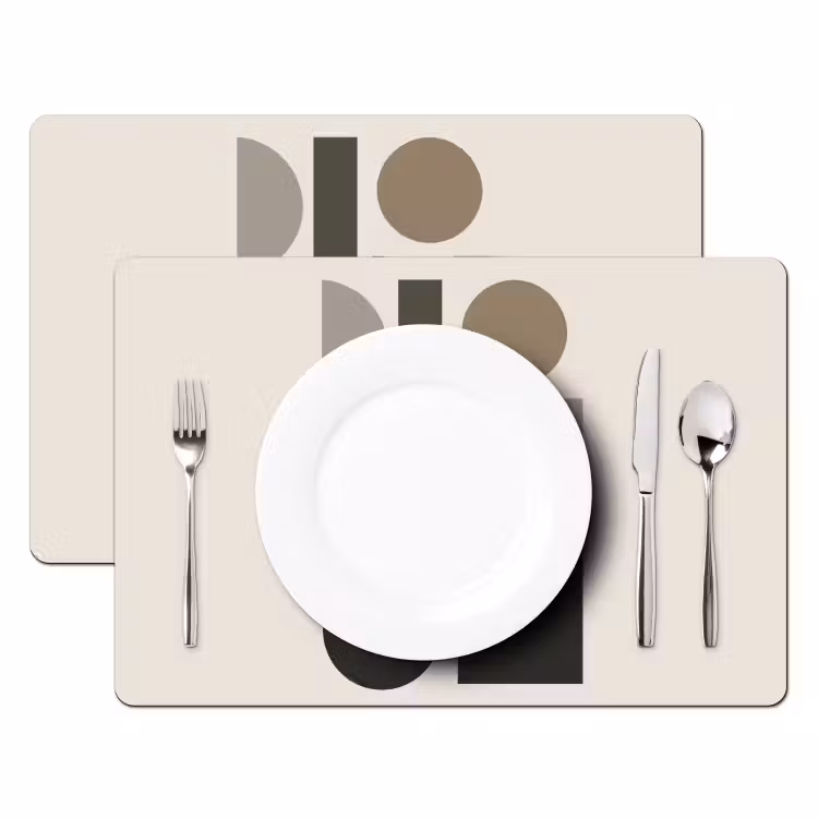 Placemat vinyl - Natuurlijke tinten - Grafisch - Verticale compositie — 2