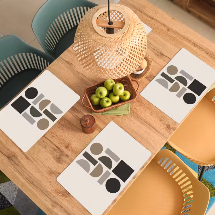Placemat vinyl - Natuurlijke tinten - Grafisch - Verticale compositie — 3