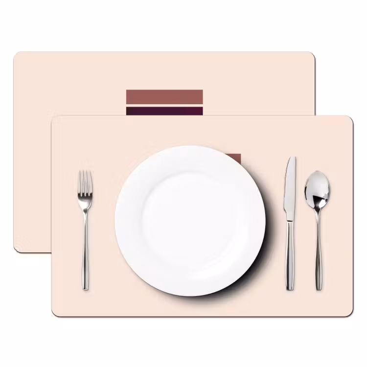 Placemat vinyl - Zandloper - Symmetrisch - Rood - Paars — 2