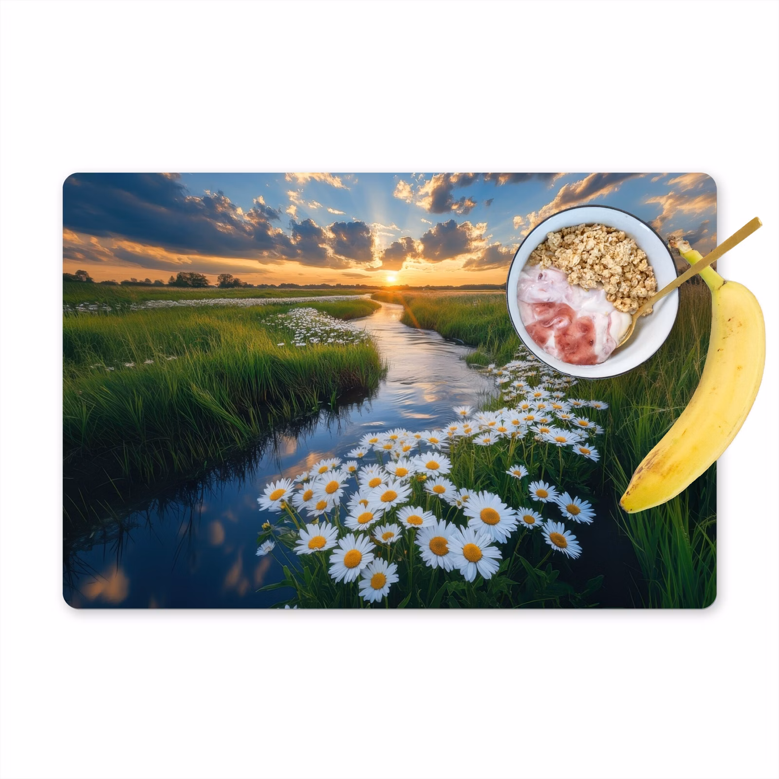 Placemat vinyl - Beekje - Landschap - Margriet — 1