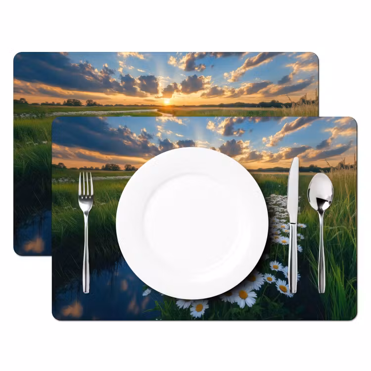 Placemat vinyl - Beekje - Landschap - Margriet — 2