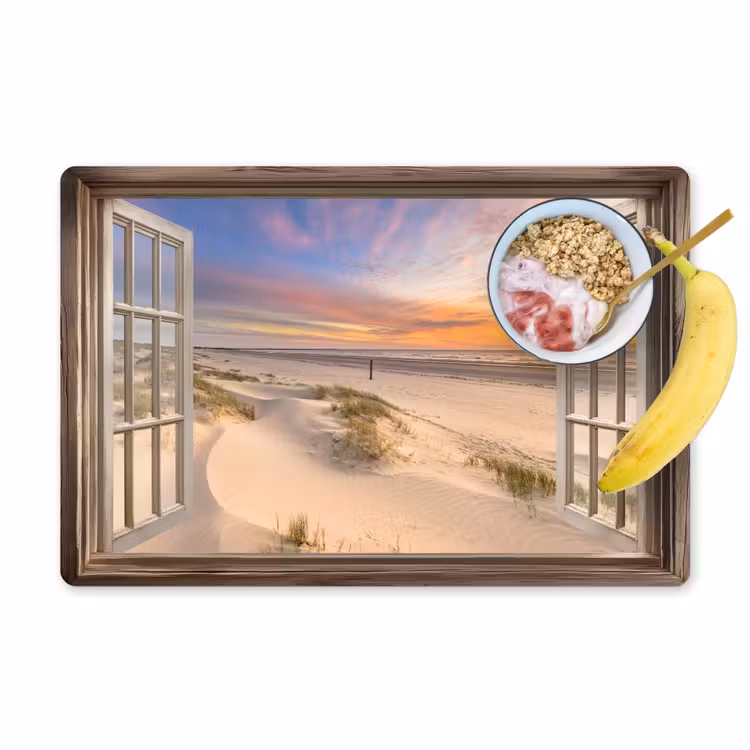 Placemat vinyl - Doorkijk - Strand - Duinen - Natuur - Landschap — 1