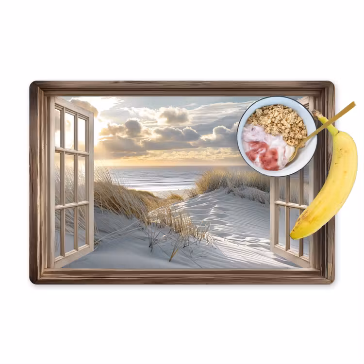 Placemat vinyl - Doorkijk - Strand - Duinen - Zee - Natuur — 1