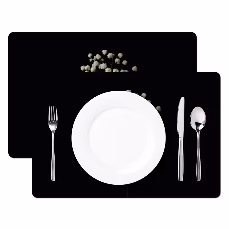 Placemat vinyl - Gipskruid - Bloemetjes - Wit - Minimalistisch — 2