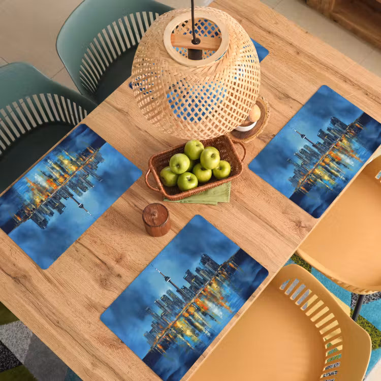 Placemat vinyl - Skyline Toronto - Water - Stadslichten - Toren — 3