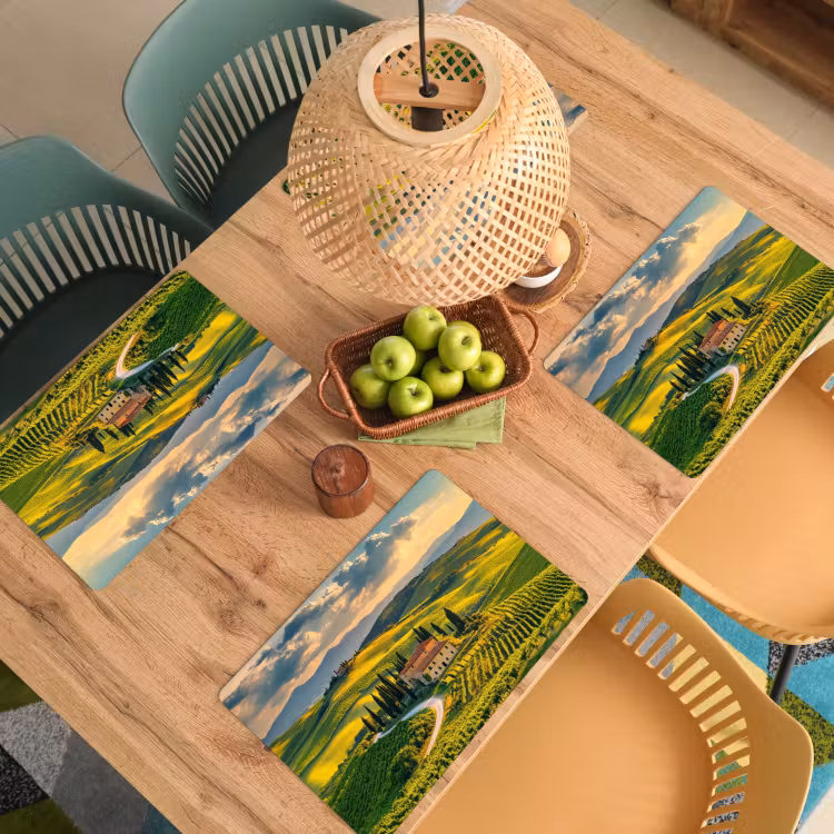 Placemat vinyl - Toscane - Landschap - Wijngaarden — 3