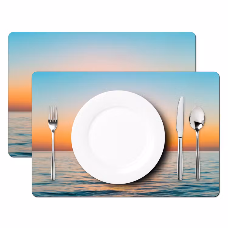 Placemat vinyl - Zee - Zeilboot - Zonsondergang — 2