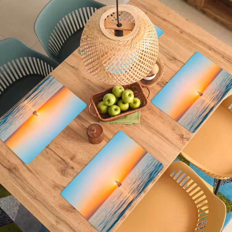 Placemat vinyl - Zee - Zeilboot - Zonsondergang — 3