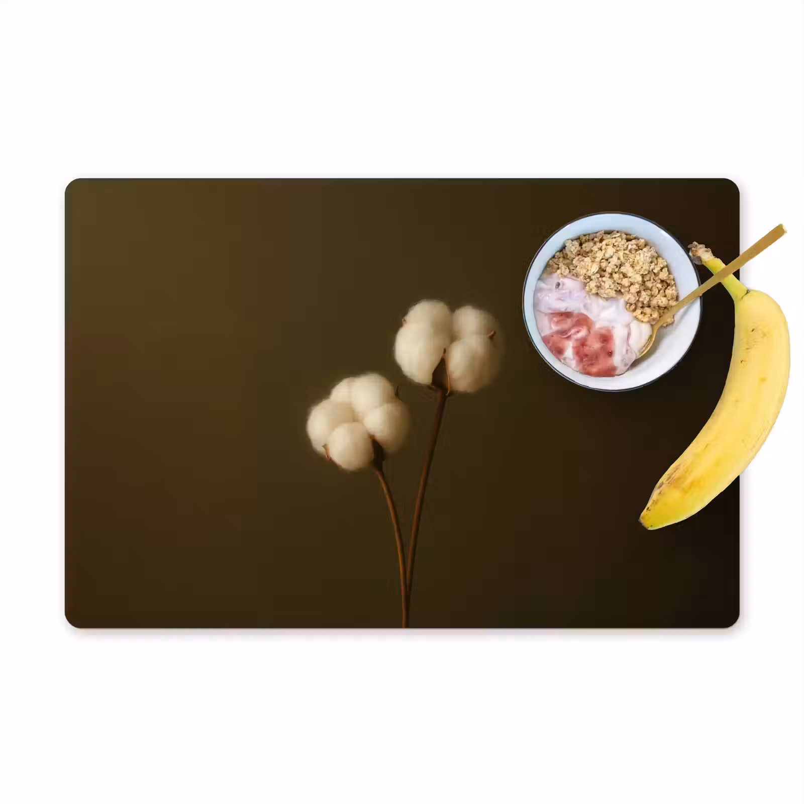 Placemat vinyl - Takken - Katoen - Wit - Bollen — 1
