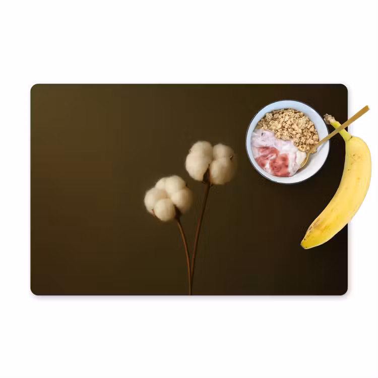 Placemat vinyl - Takken - Katoen - Wit - Bollen — 1