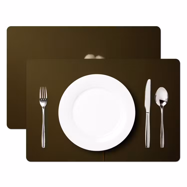 Placemat vinyl - Takken - Katoen - Wit - Bollen — 2