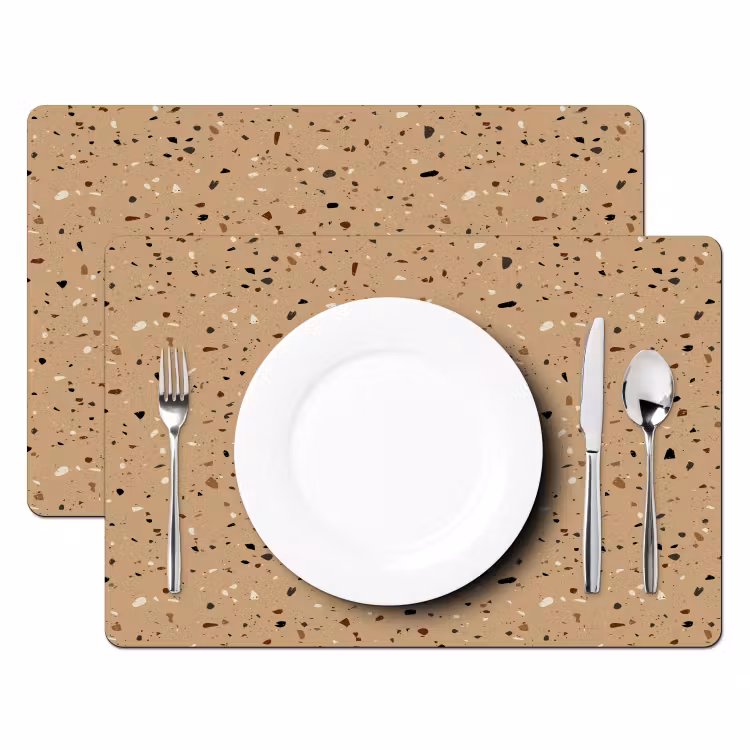 Placemat vinyl - Terrazzo - Patroon - Beige — 2