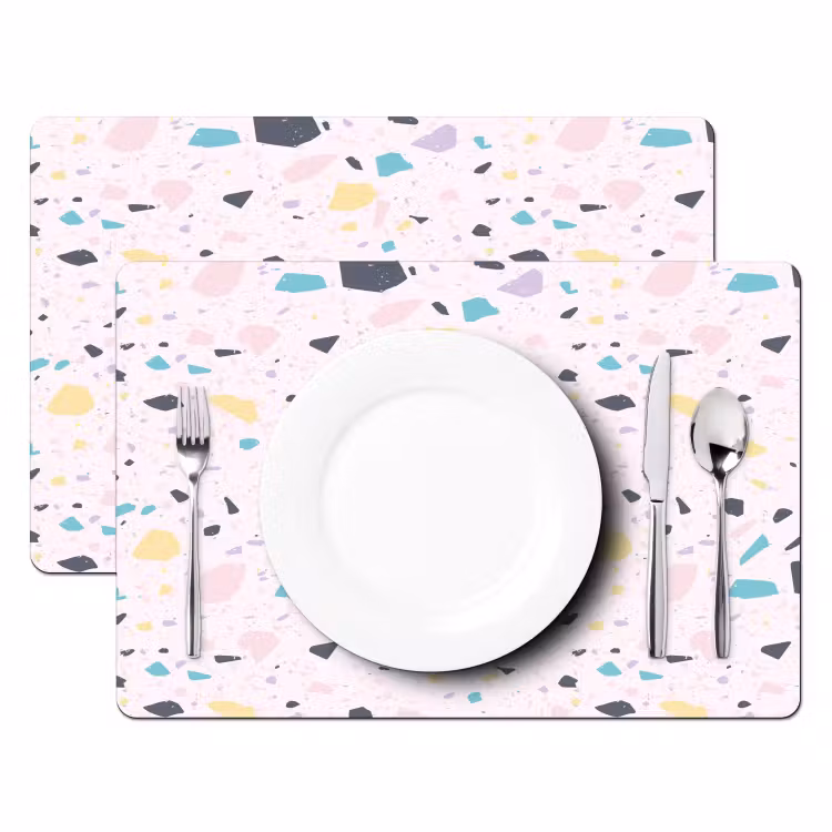 Placemat vinyl - Terrazzo -  Patroon - Zacht - Snoep — 2