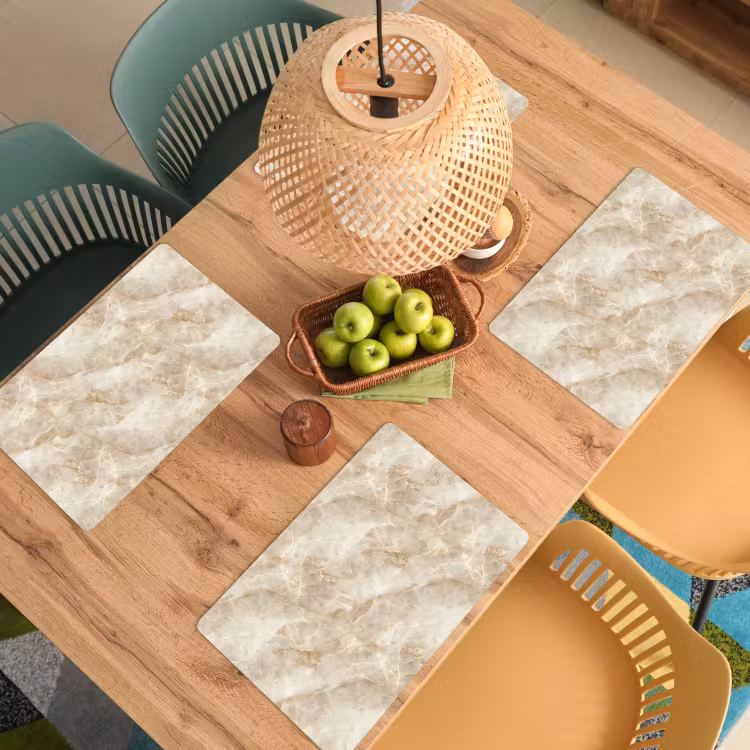 Placemat - 6 stuks - Lichtbeige - Onyx - Subtiel — 3
