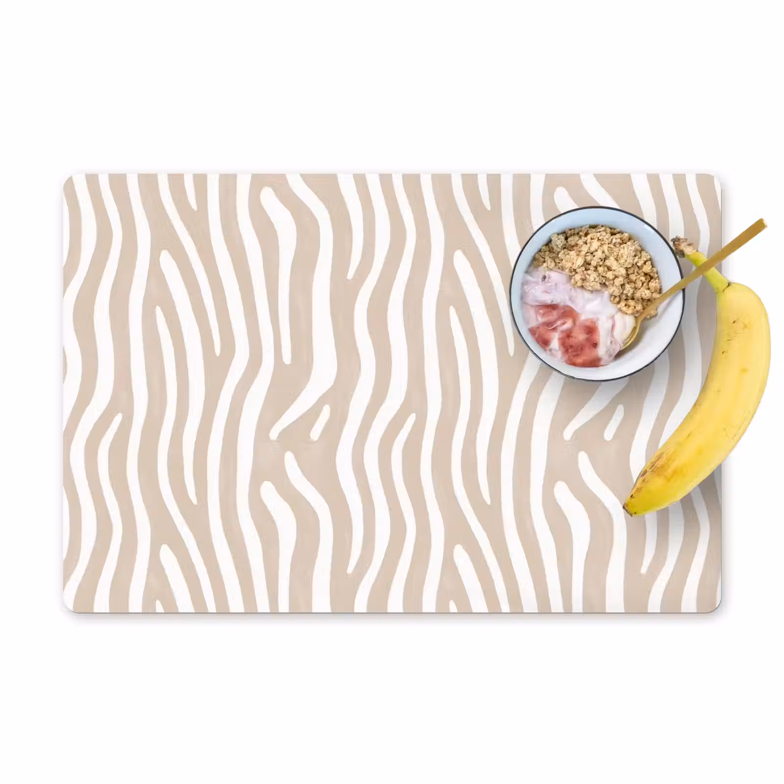 Placemat - 6 stuks - Abstract - Zebra - Beige — 1