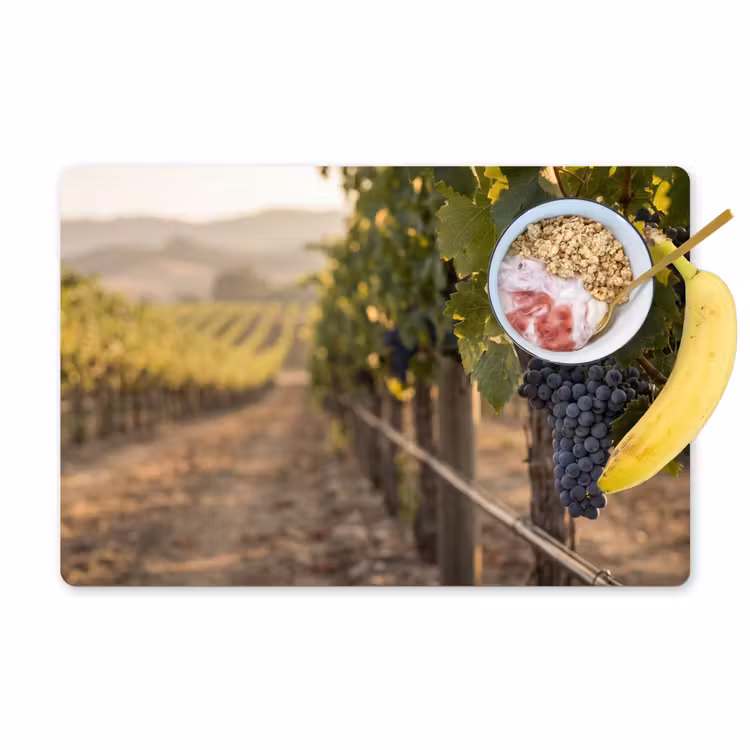 Placemat - 6 stuks - Druiven - Wijngaard - Zonlicht — 1