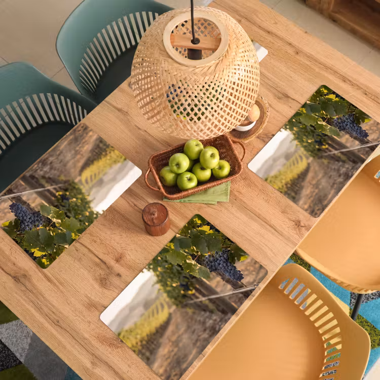 Placemat - 6 stuks - Druiven - Wijngaard - Zonlicht — 3