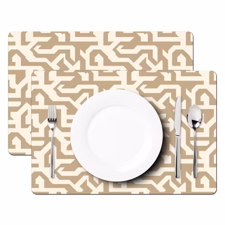 Placemat - 6 stuks - Modern - Abstract - Beige — 2