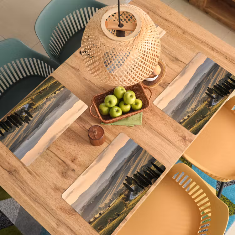 Placemat - 6 stuks - Toscaans - Landschap - Heuvels — 3