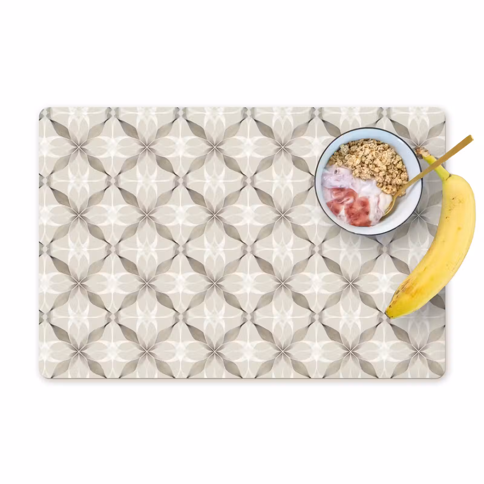 Placemat - 6 stuks - Grafisch - Patroon - Grijs — 1