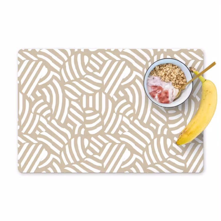 Placemat - 6 stuks - Abstract - Modern - Beige — 1
