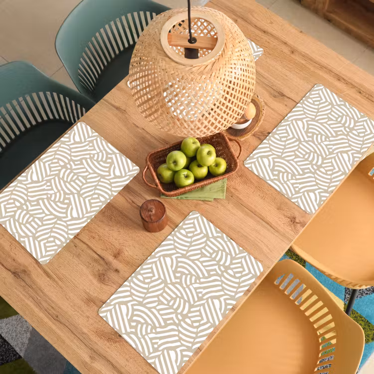 Placemat - 6 stuks - Abstract - Modern - Beige — 3