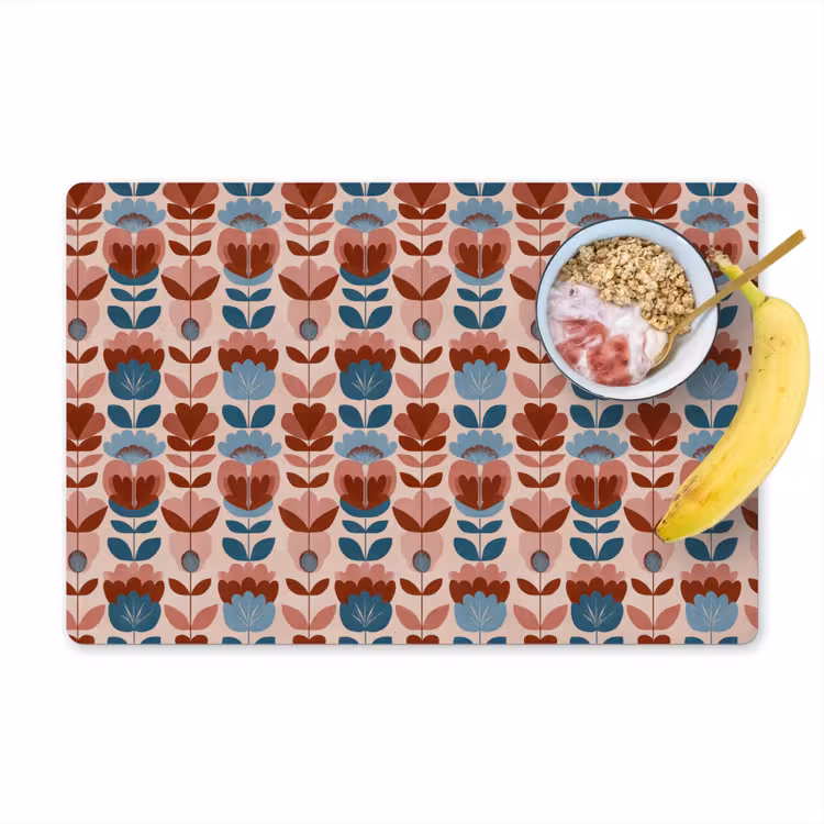 Placemat - 6 stuks - Vintage - Motief - Kleurrijk — 1