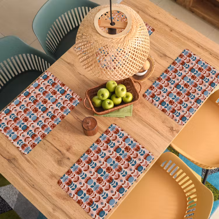 Placemat - 6 stuks - Vintage - Motief - Kleurrijk — 3