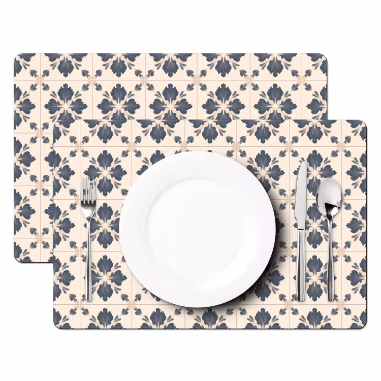 Placemat - 6 stuks - Bladvorm - Klassiek - Kleurrijk — 2