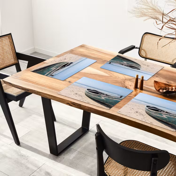 Placemat - 6 stuks - Boot - Zandstrand - Zee — 4