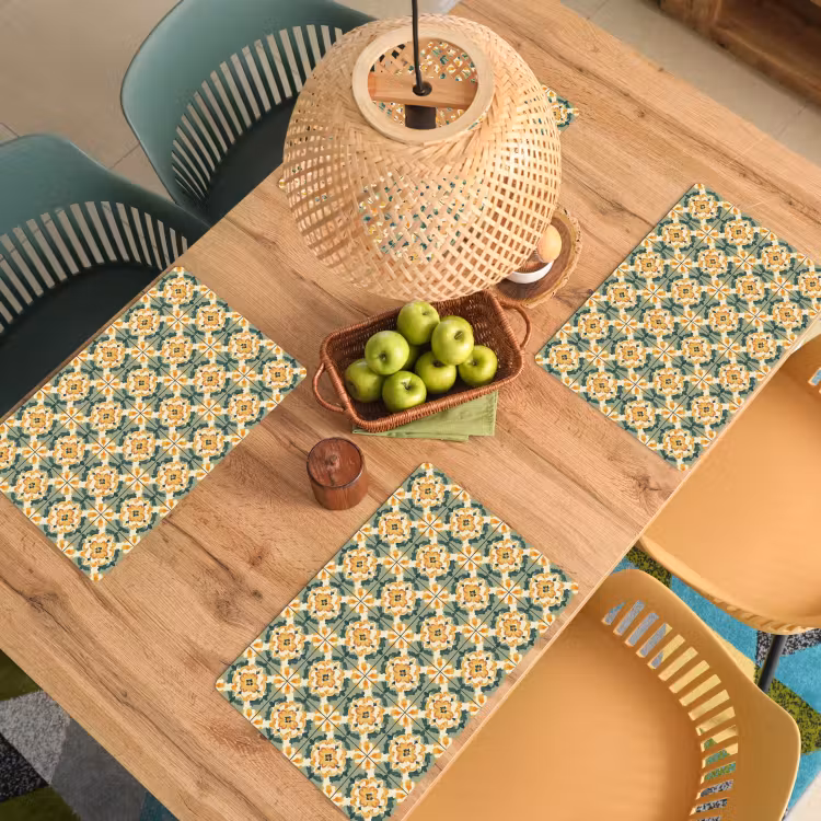 Placemat - 6 stuks - Keramiek - Verweerd - Kleurrijk — 3