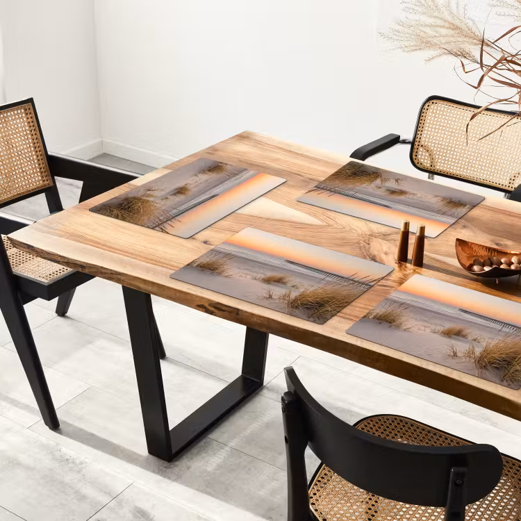 Placemat - 6 stuks - Pier - Zonsondergang - Strand — 4