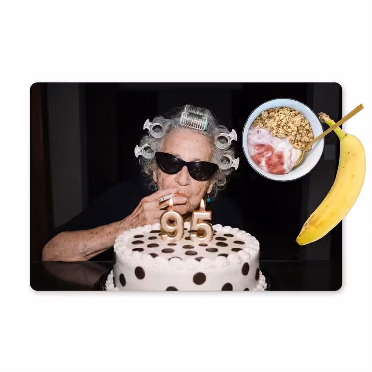 Placemat - 6 stuks - Verjaardag - Krulspeld - Oma — 1